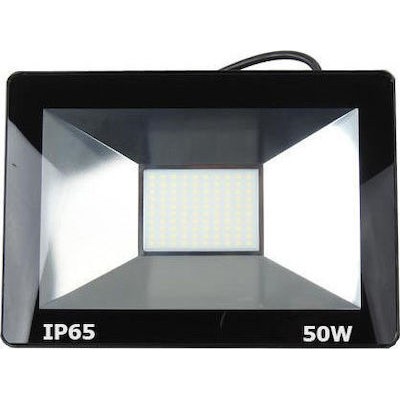 Προβολέας LED 50W  SMD Αλουμινίου Slim Στεγανός 3500Lm IP65 4000K