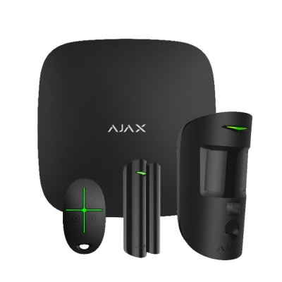 Ajax Hub Starter Kit Cam ασύρματου συναγερμού Μαύρο