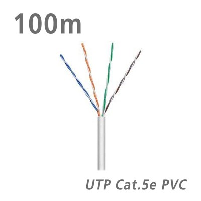 ΚΑΛΩΔΙΟ UTP Cat.5e U/UTP Eca CCA PVC 5.0mm Grey 100m