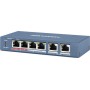 Hikvision DS-3E0106HP-E 6 Ports Unmanaged PoE Switch, 4xPoE Ports, 60Watt, 1xHi-PoE Port