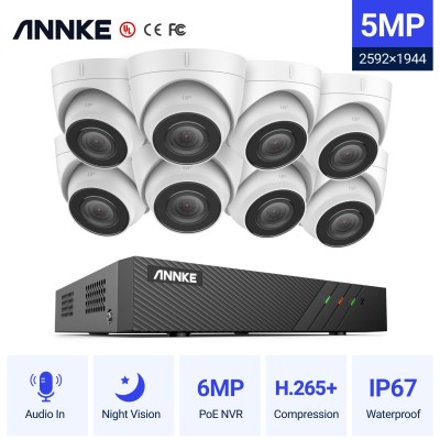 ANNKE SET 5MP N48PBB POE NVR 8 IP + 8 CAM ΕΞΩΤΕΡΙΚΕΣ I51DΜ 5MP 2.8mm