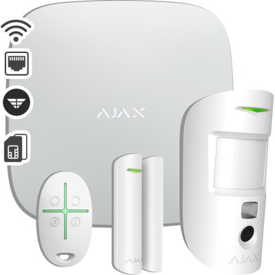 Ajax Starter Kit Cam Plus ασύρματου συναγερμού Λευκό