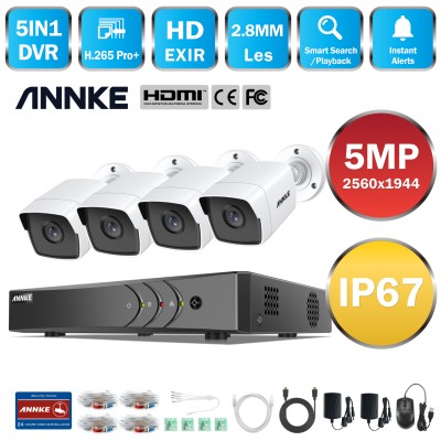 ANNKE DW81KD 8CH 5MP DVR + 4 CAM CR1BG 5MP ΕΞΩΤΕΡΙΚΕΣ FULL SET