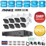 ANNKE DW81KD 8CH 5MP DVR + 8 CAM CR1BG 5MP ΕΞΩΤΕΡΙΚΕΣ FULL SET