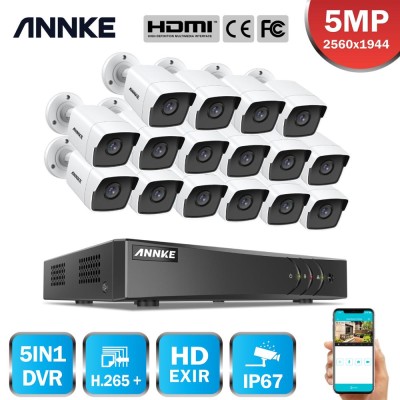 ANNKE SET 5MP DW61LD 16CH 5MP + 16x ANNKE CR1BG 5MP