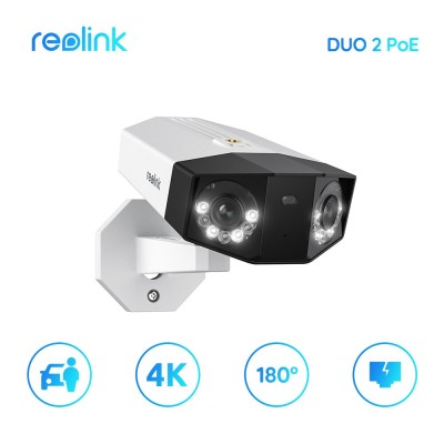 Reolink Duo 2 POE 8ΜP (4K) με διπλό φακό με γωνία θέασης 180° - Smart P/N: RDUO2POE