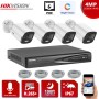 HIKVISION IP SET 4MP DS-7604NI-K1/4P + 4 IP ΚΑΜΕΡΕΣ ANNKE I81HCL 2.8mm NightChroma