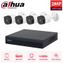 DAHUA SET 2MP(1080P) 5σε1 DVR XVR1B04-I 4ch + 4 κάμερες  HAC-B1A21 Εξωτερικές Bullet 