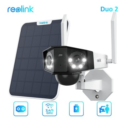 Reolink Duo 2  6ΜP κάμερα μπαταρίας Wifi με διπλό φακό + Solar Panel 2 - Smart P/N: RDUO2SP2