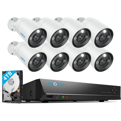 Reolink Set 12MP RLK16-1200B8-A NVR 16ch + 8 bullet κάμερες εξωτερικού χώρου + 4 TB HDD