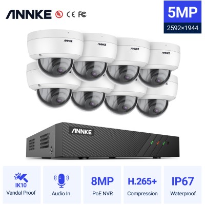 ANNKE SET 5MP N48PBB POE NVR 8 IP + 8 CAM ΕΞΩΤΕΡΙΚΕΣ I51DN 5MP 2.8mm