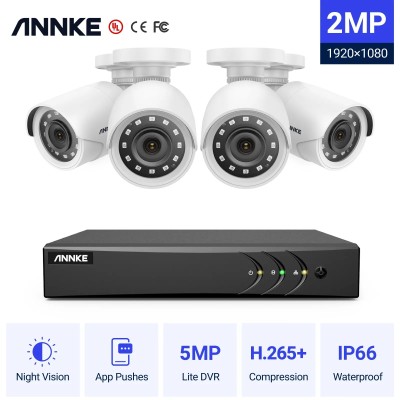 ANNKE DW81KD 8CH 5MP DVR + 4 C51BG 2MP Bullet  ΕΞΩΤΕΡΙΚΕΣ FULL SET