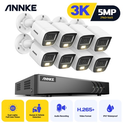 ANNKE DW81KD 8CH 3K DVR + 8 CAM CR1CV 3K Bullet εξωτερικές MPN: DW81KD+CR1CV*8