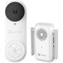 EZVIZ DB2 PRO 3K 5MP Video Doorbell Battery-Powered Wifi with Chime Classic White