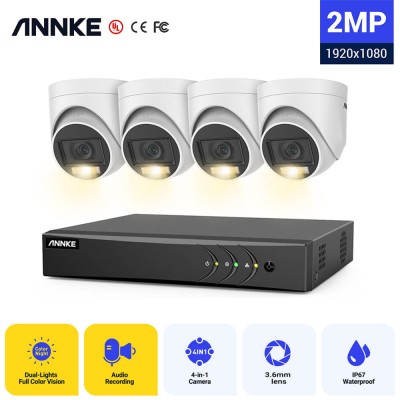 ANNKE DW81KD 8CH 5MP DVR + CT1GU*4  2MP 3.6mm Dome ΕΞΩΤΕΡΙΚΕΣ FULL SET