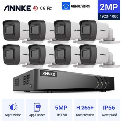 ANNKE DW81KD 8CH 5MP DVR + 8  CT1GZ 2MP 2.8mm  BULLET ΕΞΩΤΕΡΙΚΕΣ FULL SET