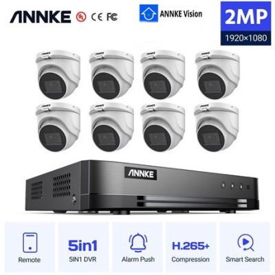 ANNKE DT61BS 16CH 2MP DVR + 8  CT1GY 2MP 2.8mm  DOME ΕΞΩΤΕΡΙΚΕΣ FULL SET