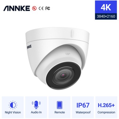 ANNKE I91BM01 2.8mm 8MP IP dome camera POE built-in microphone