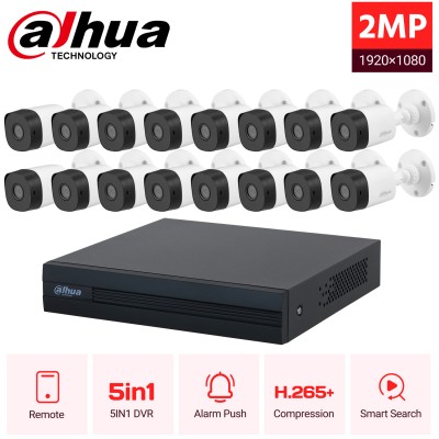 DAHUA SET 2MP(1080P) 5σε1 DVR XVR1B16-I 16ch + 16 κάμερες  HAC-B1A21 Εξωτερικές Bullet P/N: XVR1B16I16B1A21 