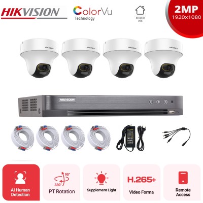 HIKVISION SET 2MP(1080P) iDS-7204HQHI-M1/S + 4 ΚΑΜΕΡΕΣ DS-2CE70DF3T-PTS 