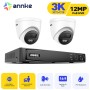 ANNKE SET 5MP N44PAM POE NVR 4 IP + 2 CAM I51EΜ 3K με μικρόφωνο Smart Dual Light  2.8mm