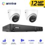 ANNKE SET 5MP N44PAM POE NVR 4 IP + 2 CAM I91DN 12MP με μικρόφωνο Smart Dual Light  2.8mm