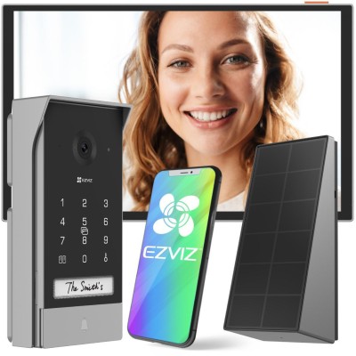 EZVIZ CS-EP7 SOLAR Battery Powered Video Doorbell - 2K Wireless connection