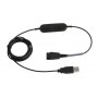 Supervoice SVC-QDUSB1 Headset QD to USB PC connecting bottom cable (Lync compatible)