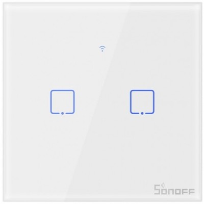 SONOFF T0 2CH EU WIFI ΤΗΛΕΧΕΙΡΙΖΟΜΕΝΟΣ ΔΙΑΚΟΠΤΗΣ ΤΟΙΧΟΥ