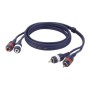 Dap-Audio 2x RCA male - 2x RCA female 3m FL27 Gold Plated Plugs